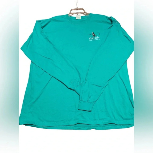 Comfort Colors Other - 🐠 Men’s fishing life long sleeve green size XXL 🐠